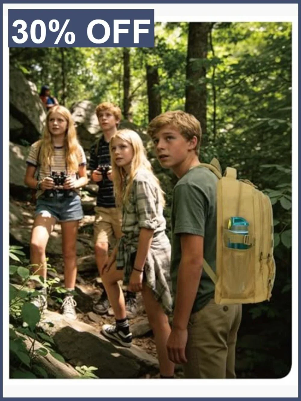 30L Tactical Camo Backpack Boys 900D Military Schoolbag 4 Pockets Heavy Duty